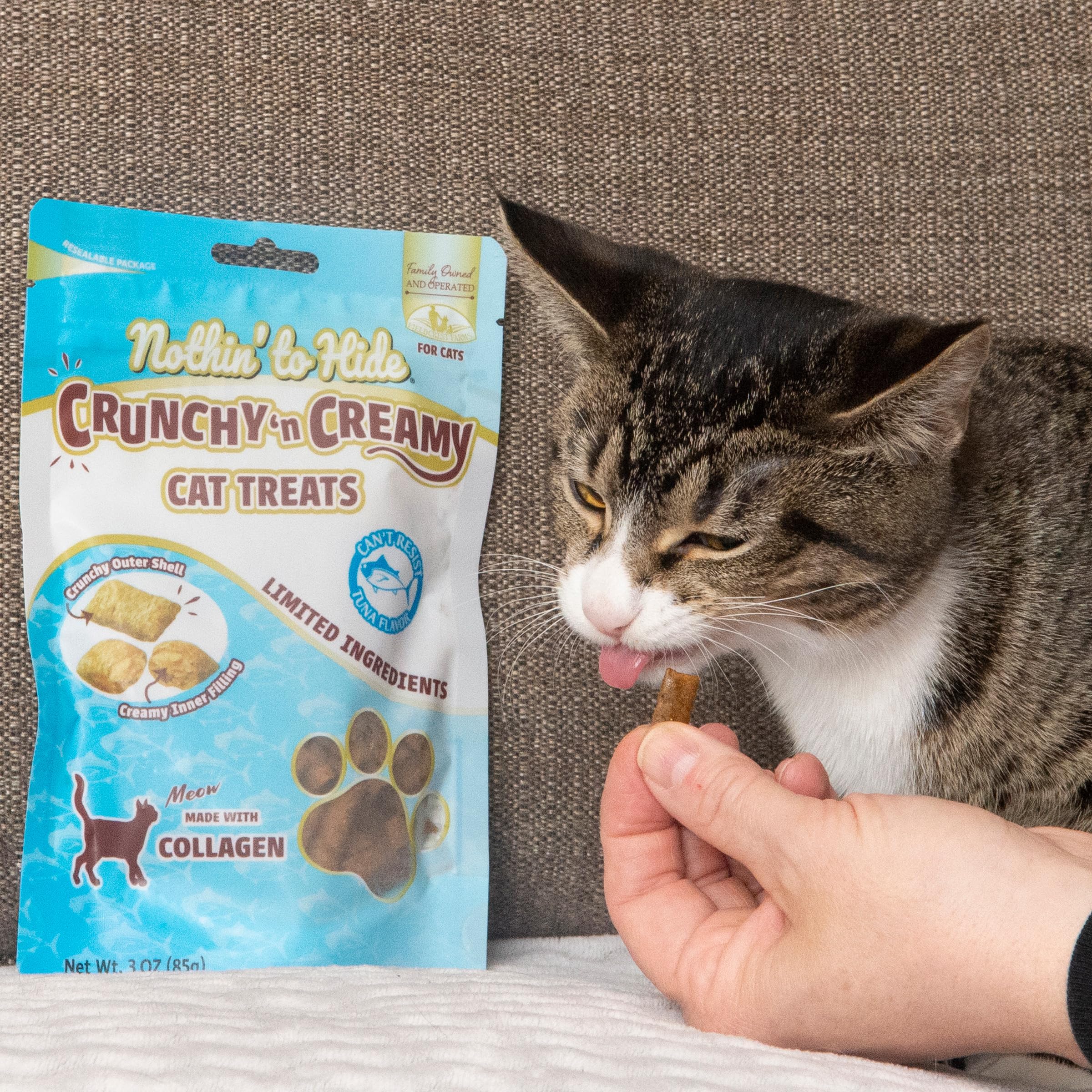 Texture duo crunch-creme Nothin’ to Hide, stimulation sensorielle pour chat