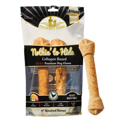 Fieldcrest Farms Nothin' to Hide — os noué poulet 9 pouces, mastication durable.