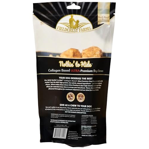 Fieldcrest Farms Nothin' to Hide — texture dense poulet, idéal pour mâcheurs agressifs.
