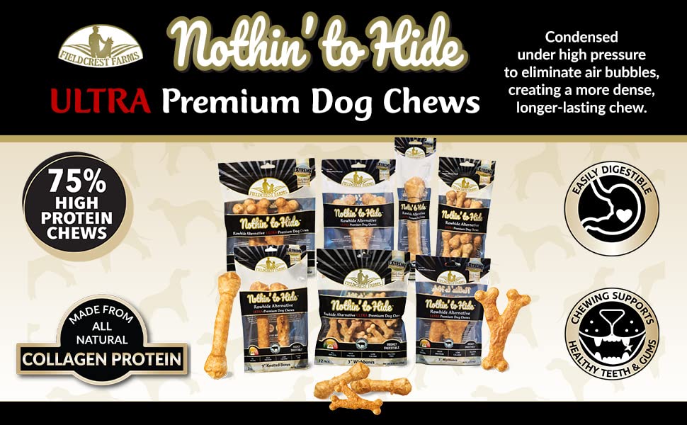 Fieldcrest Farms os chien usage quotidien – parfait pour les jeux et les friandises