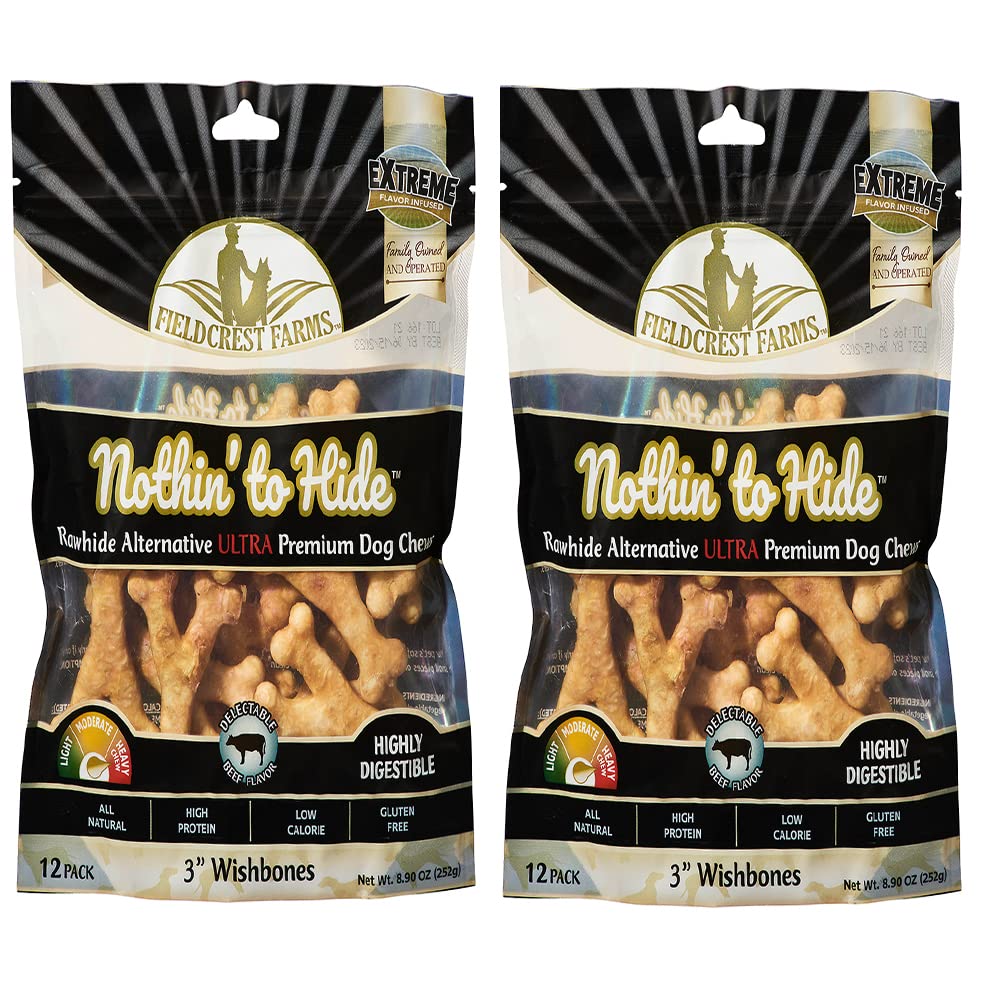 Fieldcrest Farms Rien à cacher – os 3 pouces pour petits chiens, digestible.