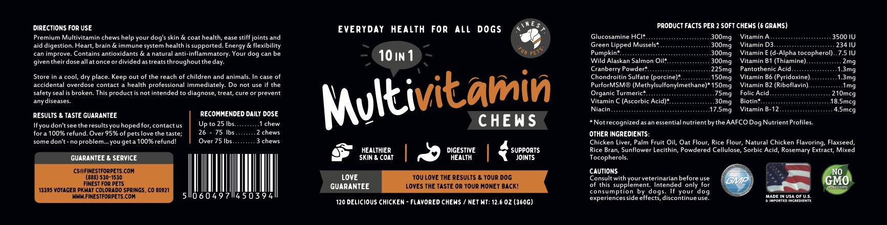Finest For Pets – produit de qualité fabriqué aux États‑Unis.