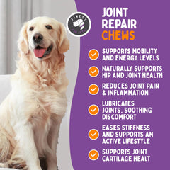Joint Repair Finest For Pets — comprimés au poulet, goût apprécié des chiens.