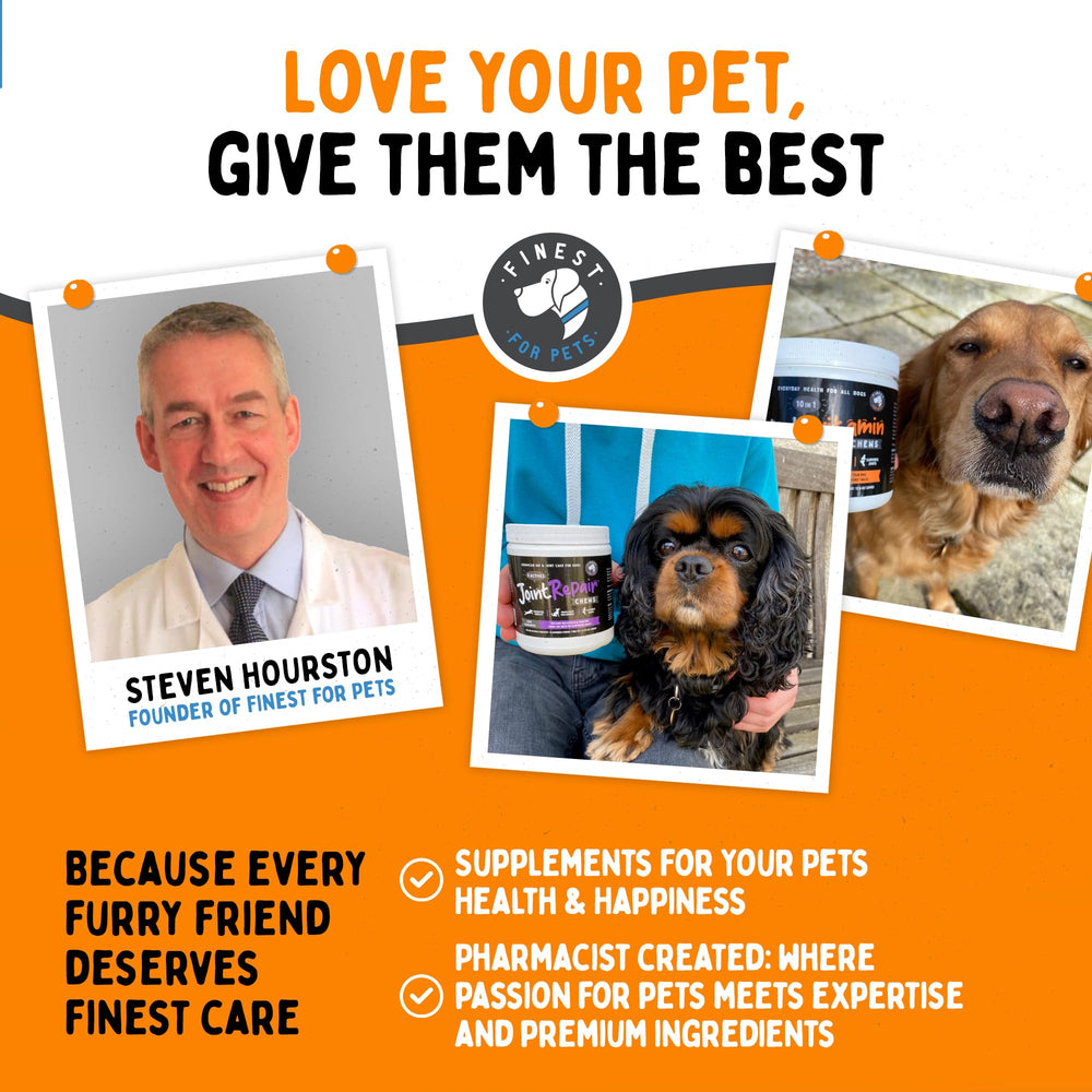 Finest For Pets Omegease — produit fabriqué aux États‑Unis avec traçabilité.