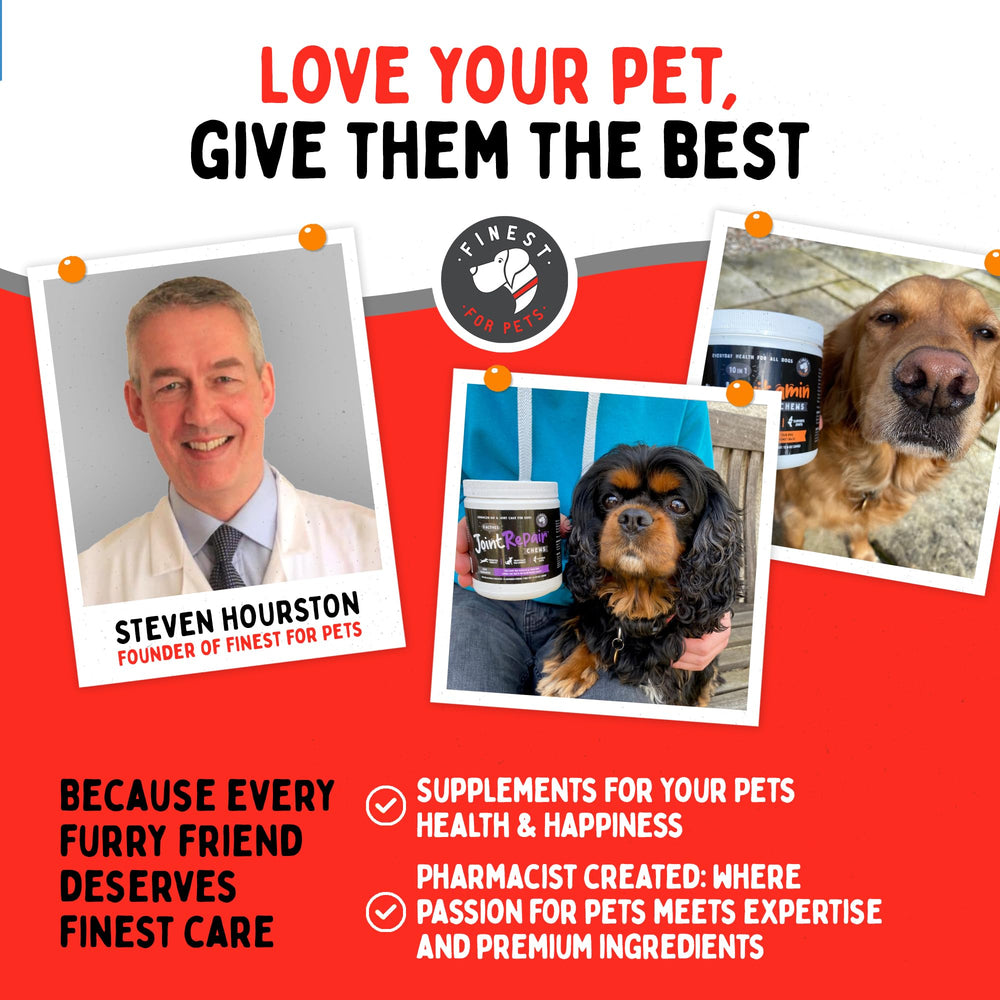 Finest For Pets approbation vétérinaire indiquée sur l’étiquette.