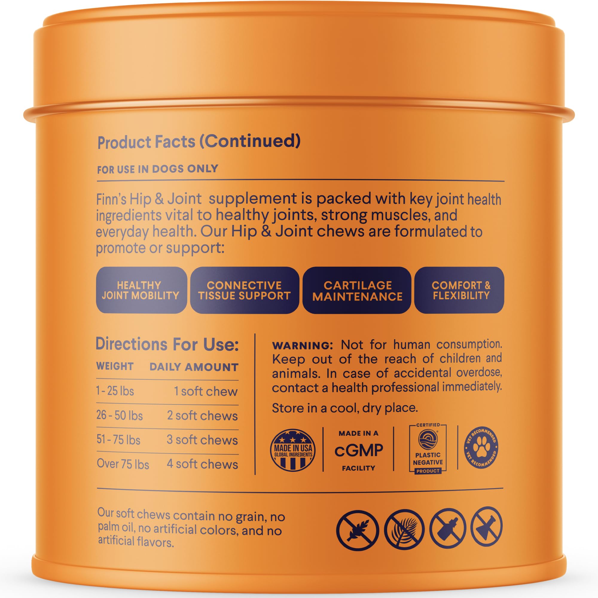 Finn: glucosamine-chondroïtine-msm pour les articulations
