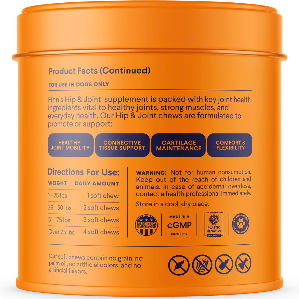Finn: glucosamine-chondroïtine-msm pour les articulations