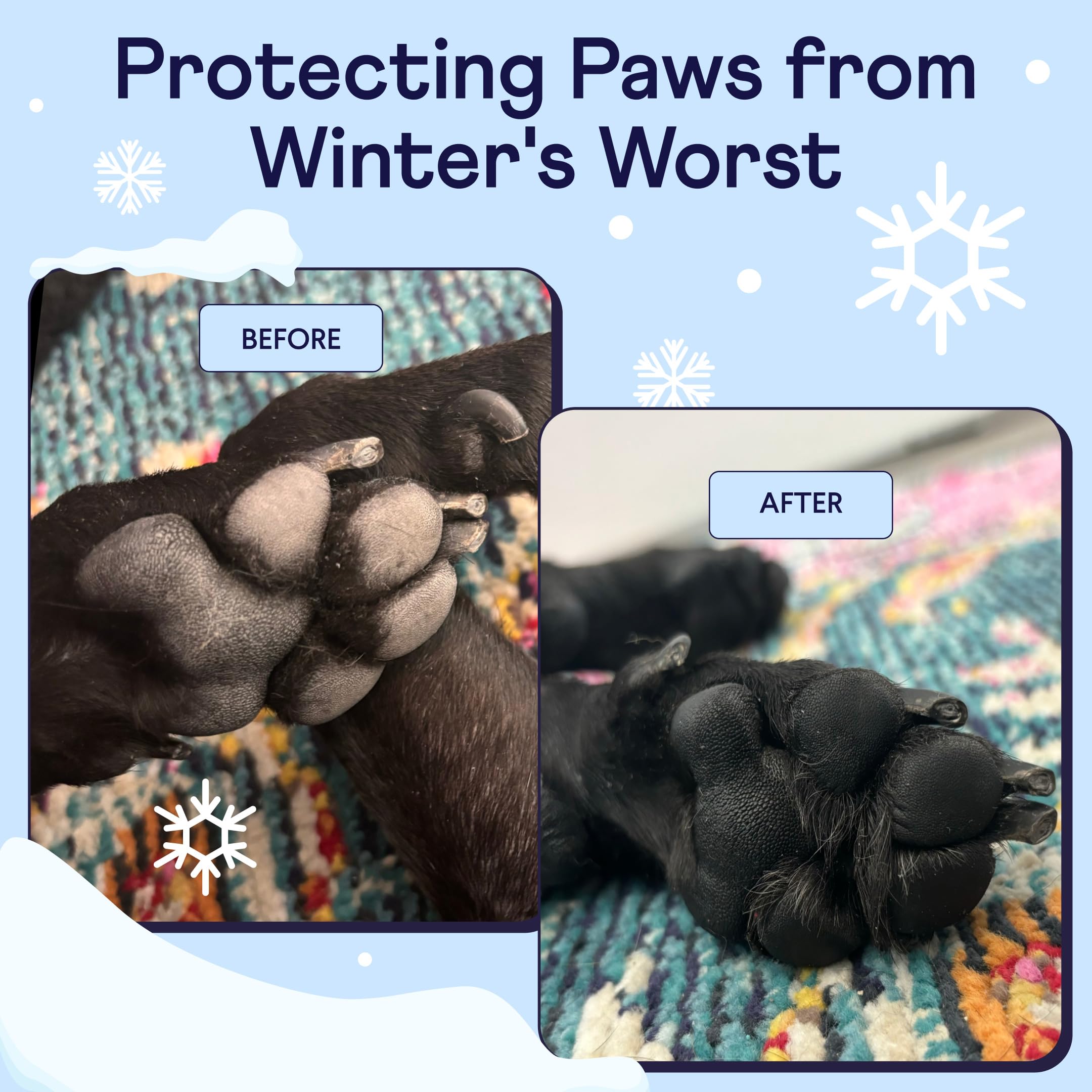 Finn Paw Hero texture crème riche hydrate les pattes en hiver