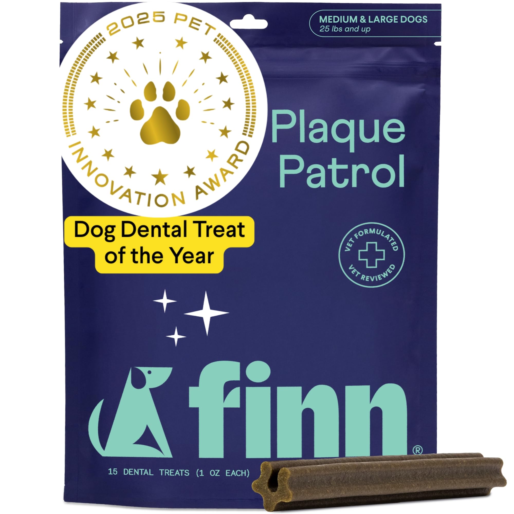 Finn Plaque Patrol emballage et etiquette visibles, référence rapide et facile.