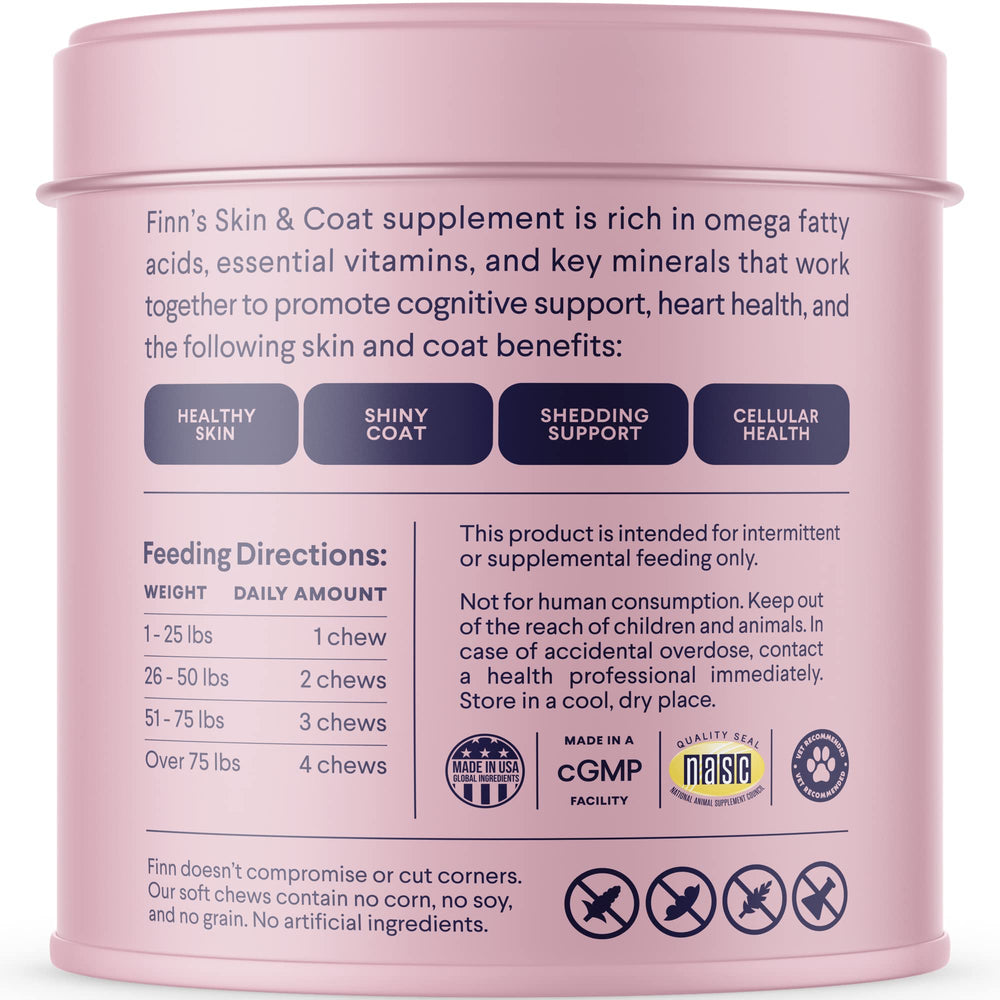 Finn Skin & Coat – emballage recyclable sans BPA.
