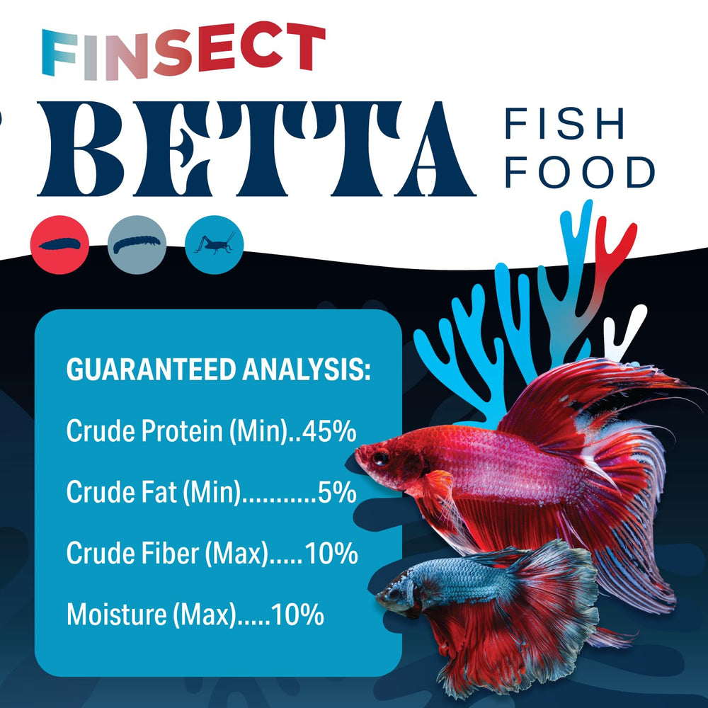 Protéines élevées Finsect Betta soutenant une croissance saine.