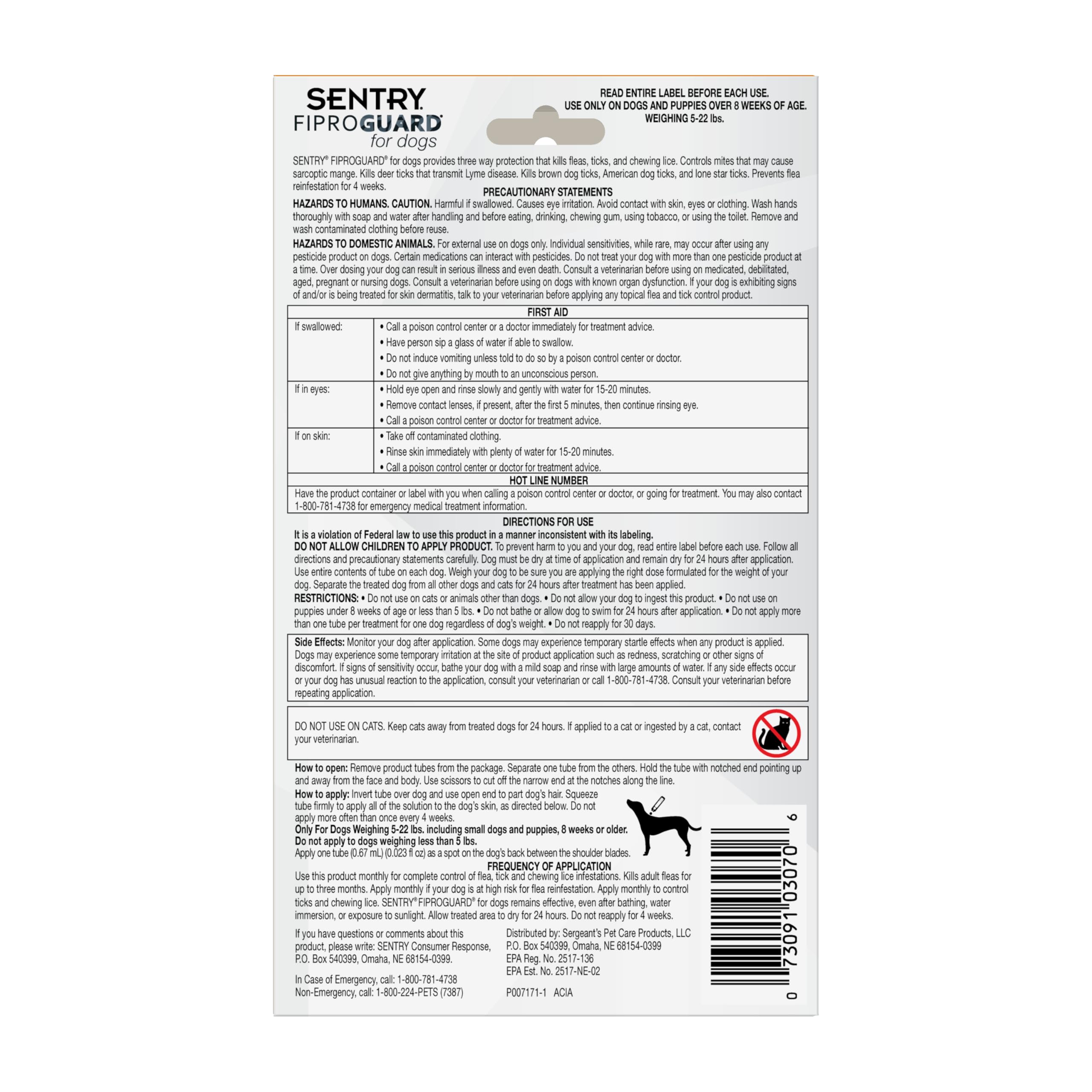 Fiproguard convient aux chiens en gestation et en allaitement.