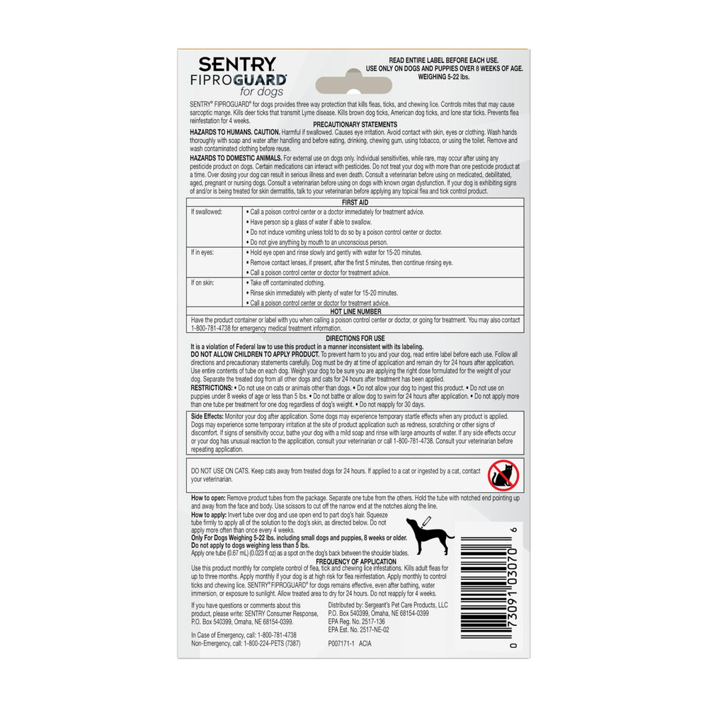 Fiproguard convient aux chiens en gestation et en allaitement.