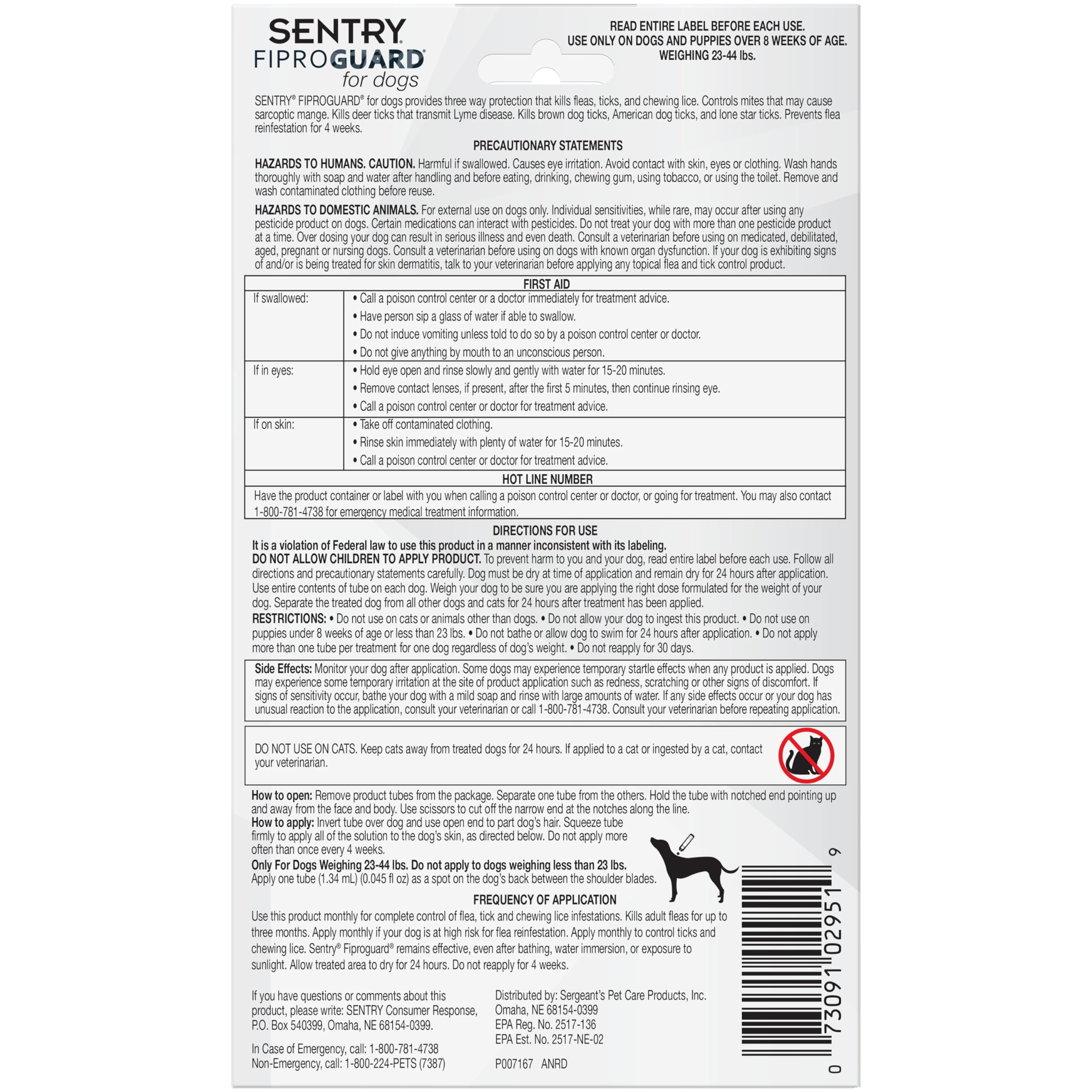 Protection puces et tiques sur chien grâce à une application mensuelle.