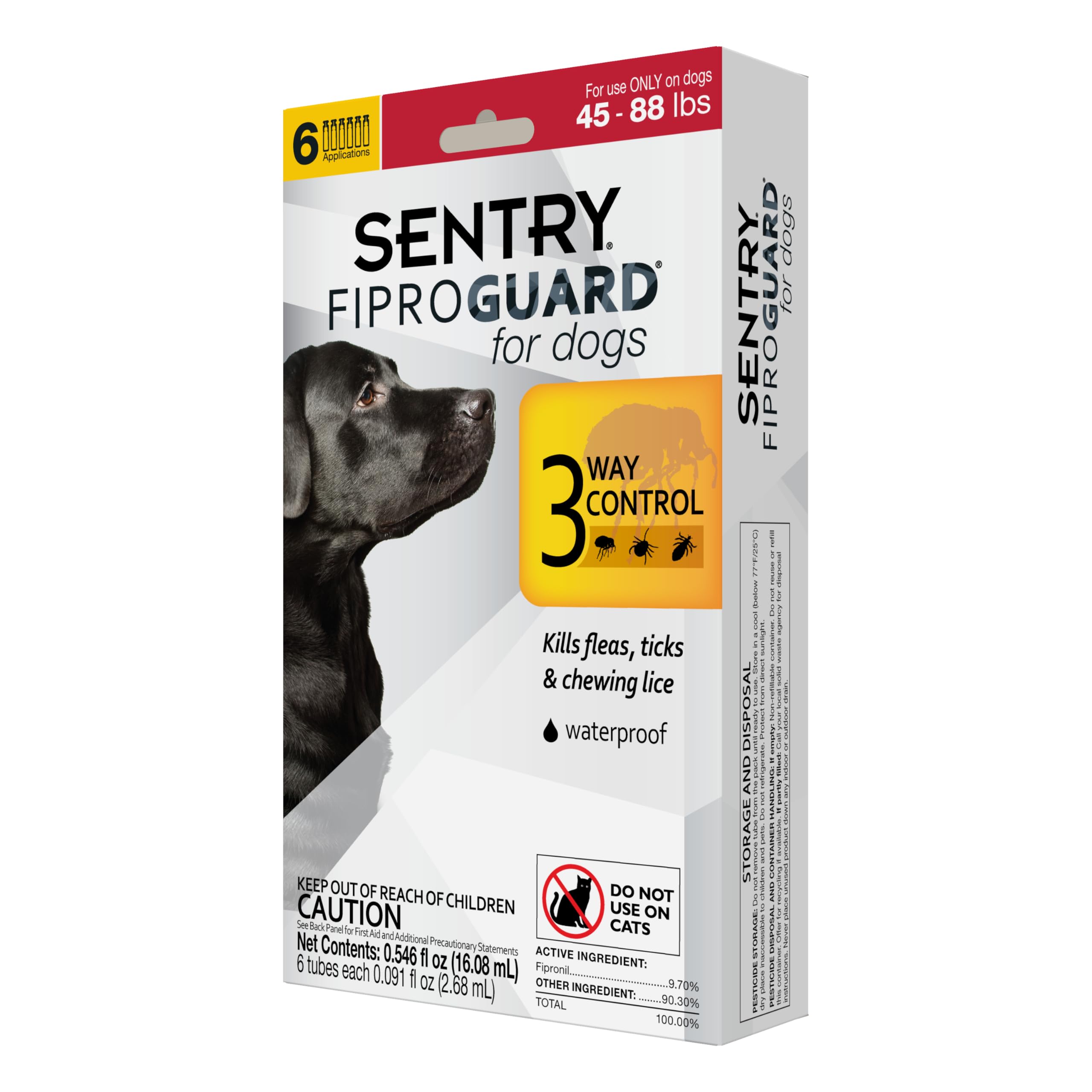 Fiproguard Sentry emballage chien – prévention puces et tiques