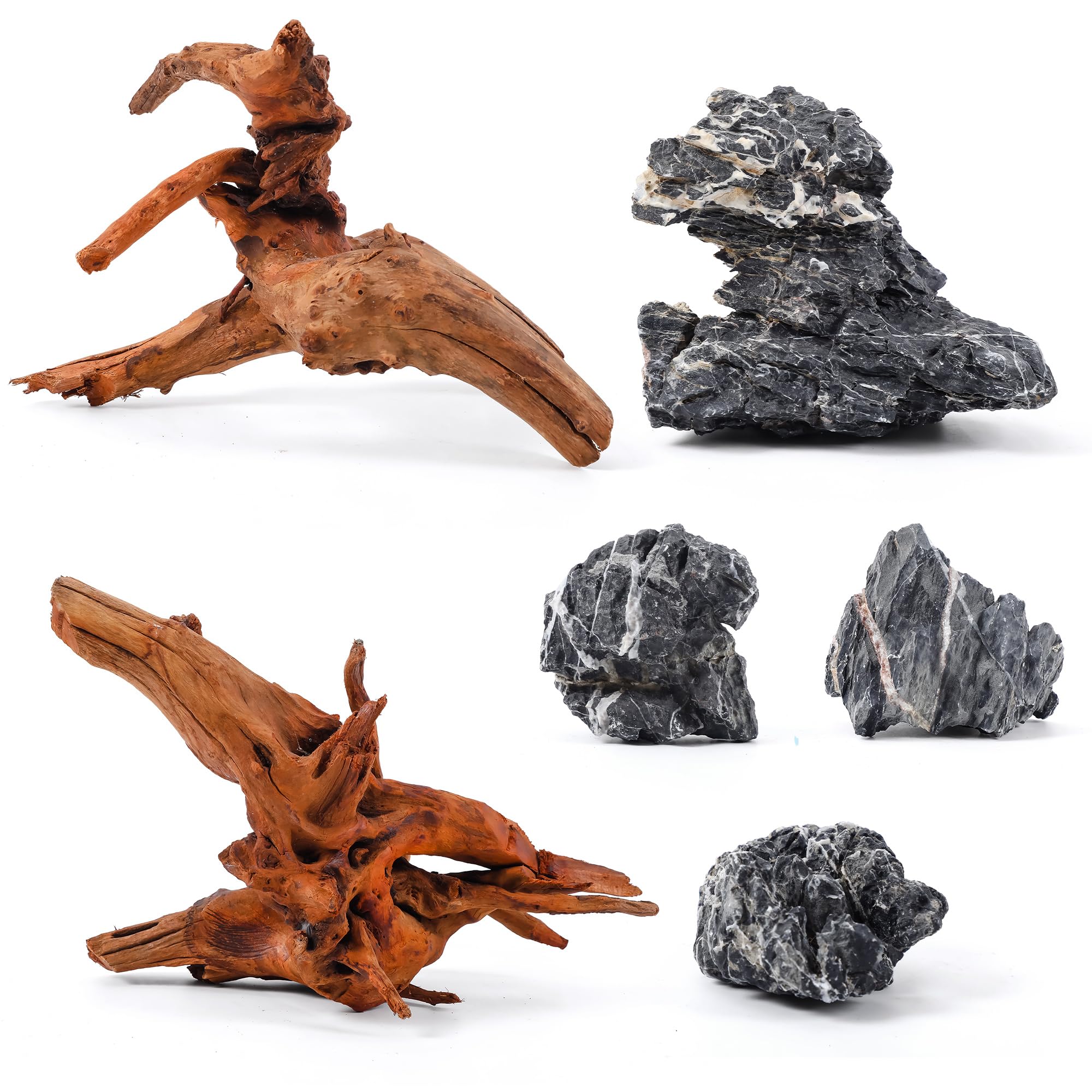 FISCAPE roches Seiryu 2-8 pouces ensemble, décor naturel et durable pour votre aquarium.