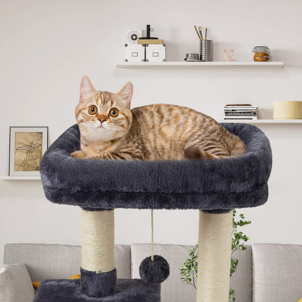 FISH&NAP Arbre chat poteau sisal naturel, surface à griffage durable