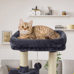 FISH&NAP Arbre chat poteau sisal naturel, surface à griffage durable
