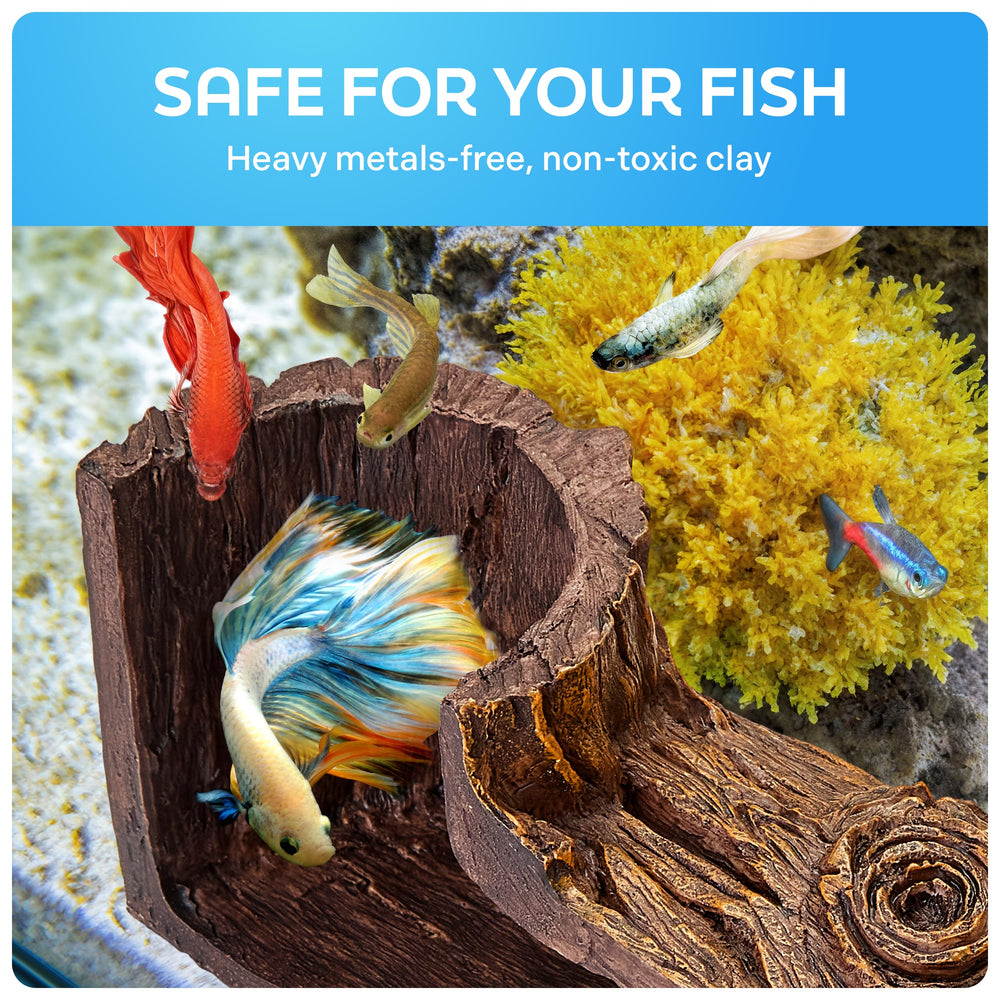 Compatible avec guppy, neon et corydoras, pour refuges sûrs.