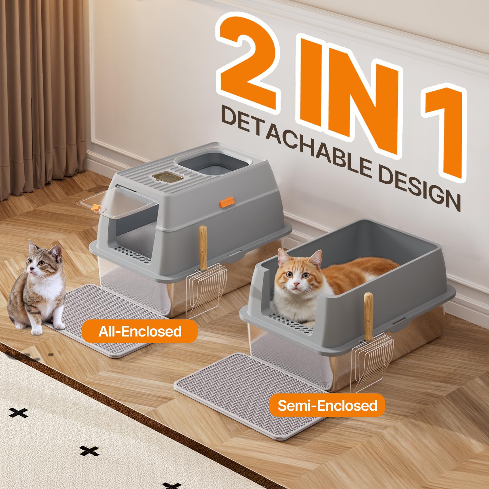 Fitrobust litiere systeme 2 voies adaptable pour tous les chats.