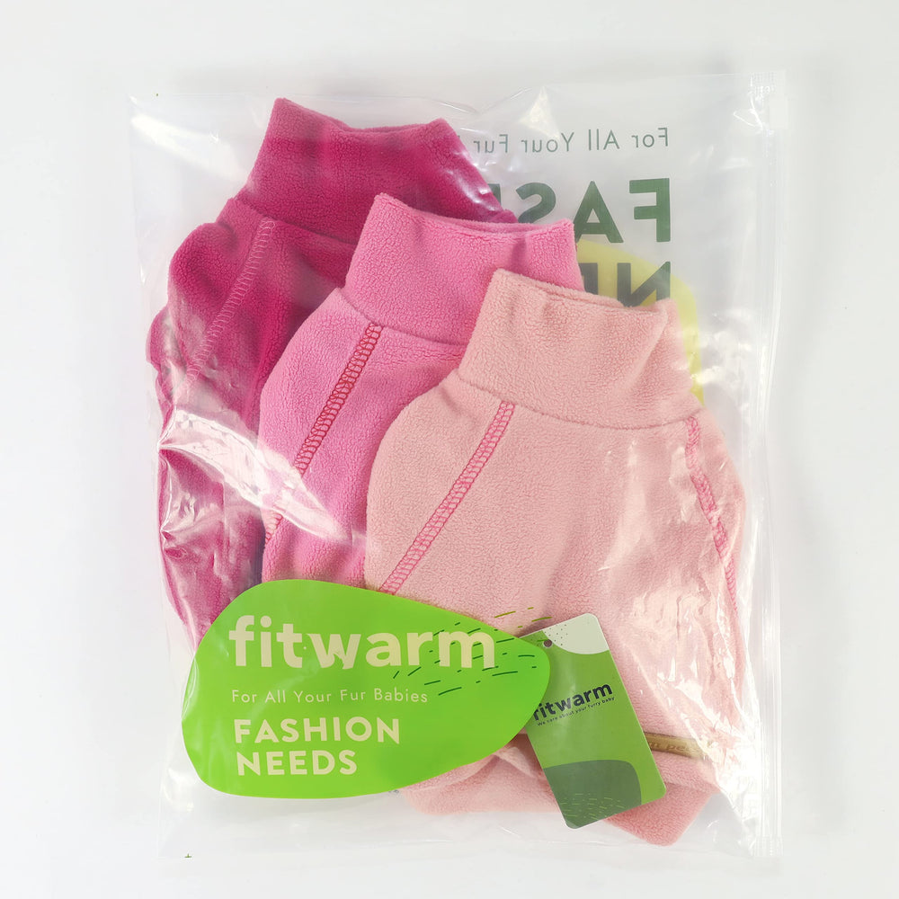 Fitwarm détail polaire, couleur rose clair sur le pull-over.