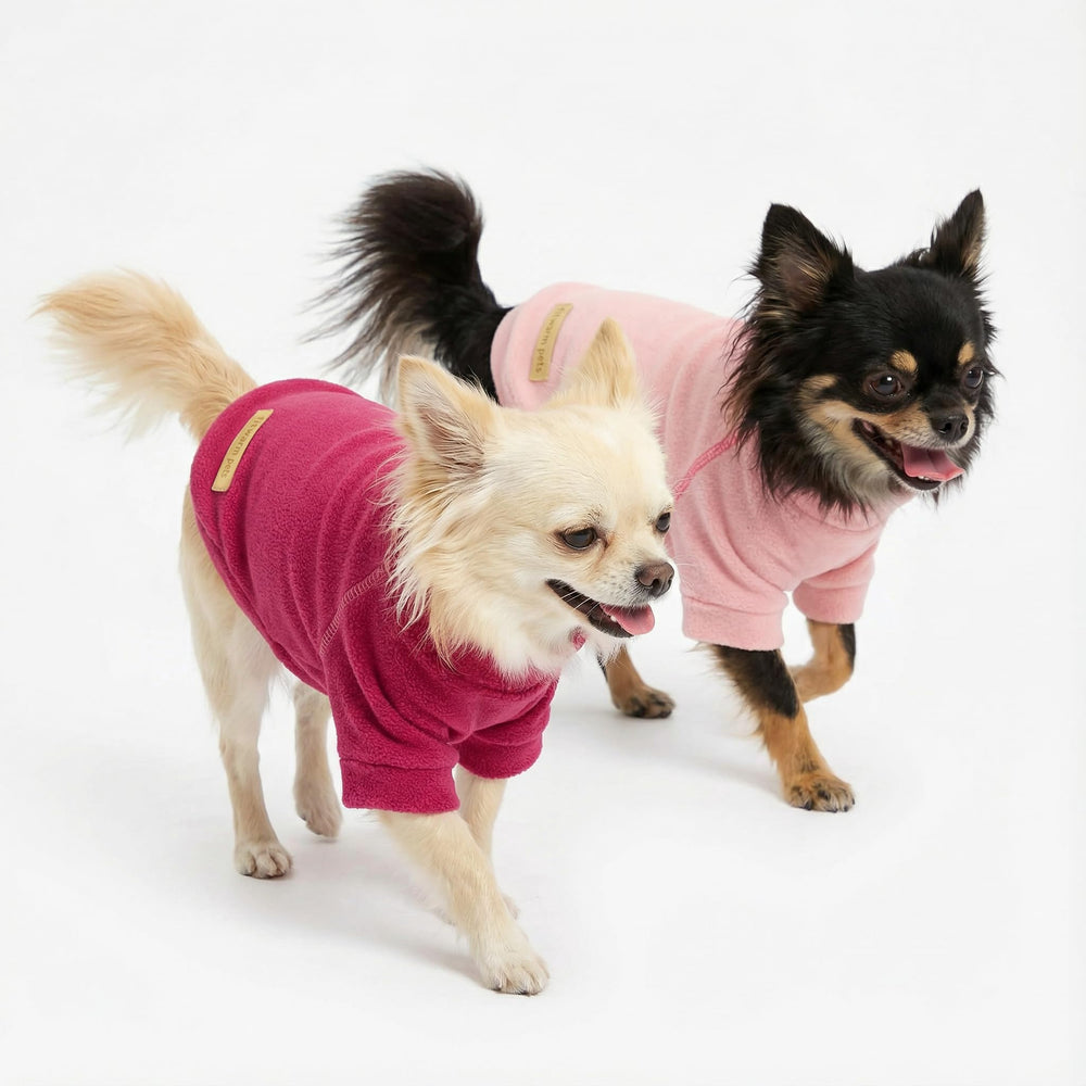 Fitwarm ensemble polaire rose pâle, idéal pour promenades quotidiennes.
