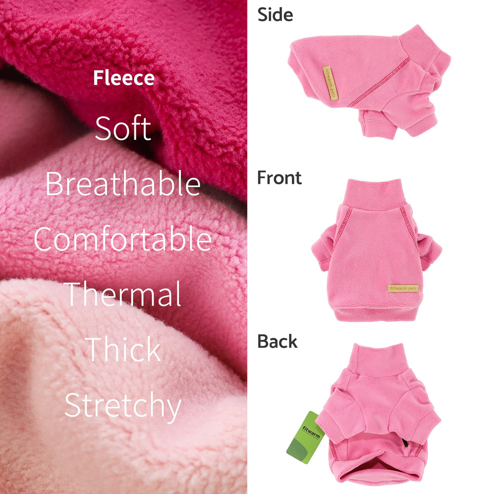 Pull fleece Fitwarm pour chat, rose clair, douceur en corbeille.