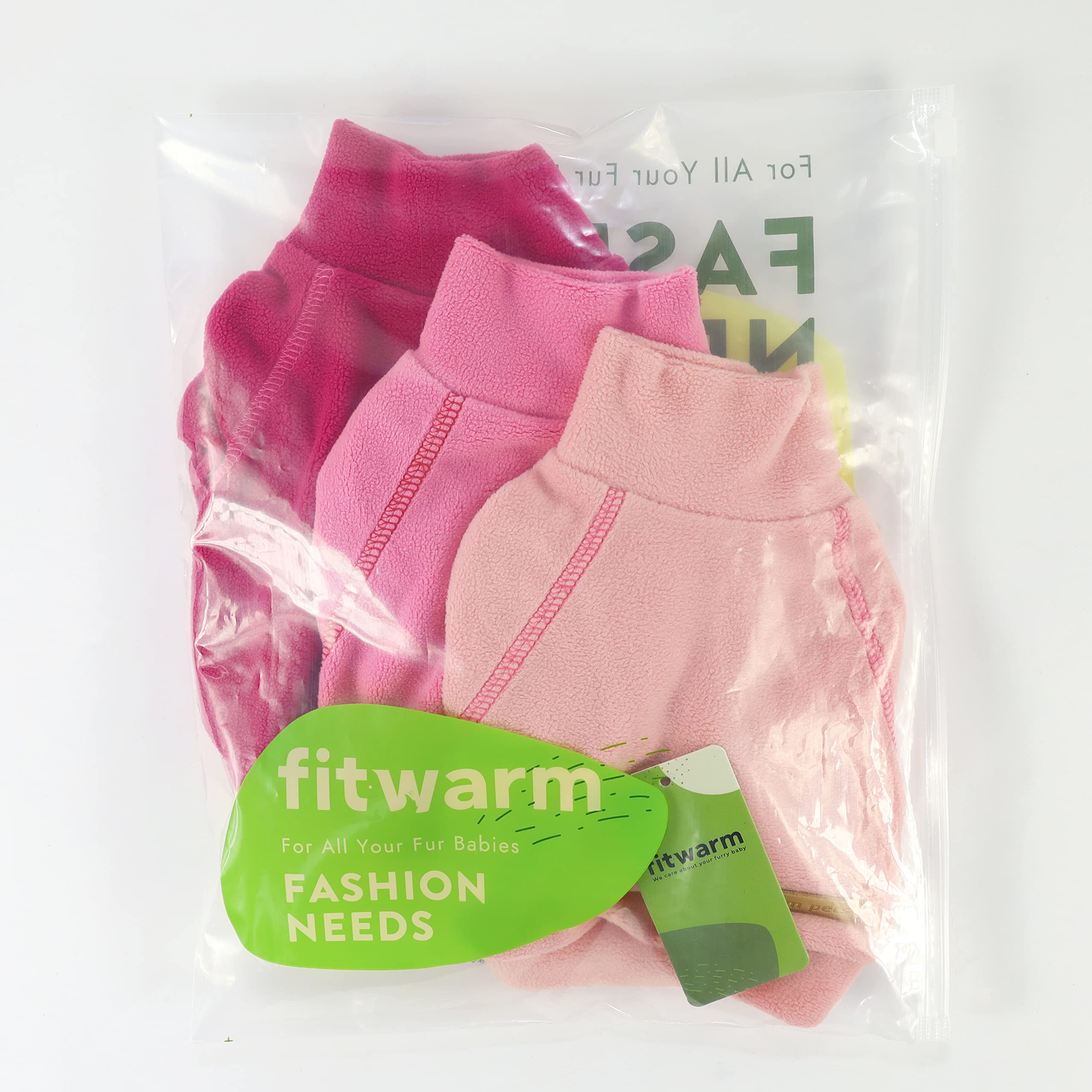 Pull fleece Fitwarm pour chiot, rose clair, parfait pour les sorties.