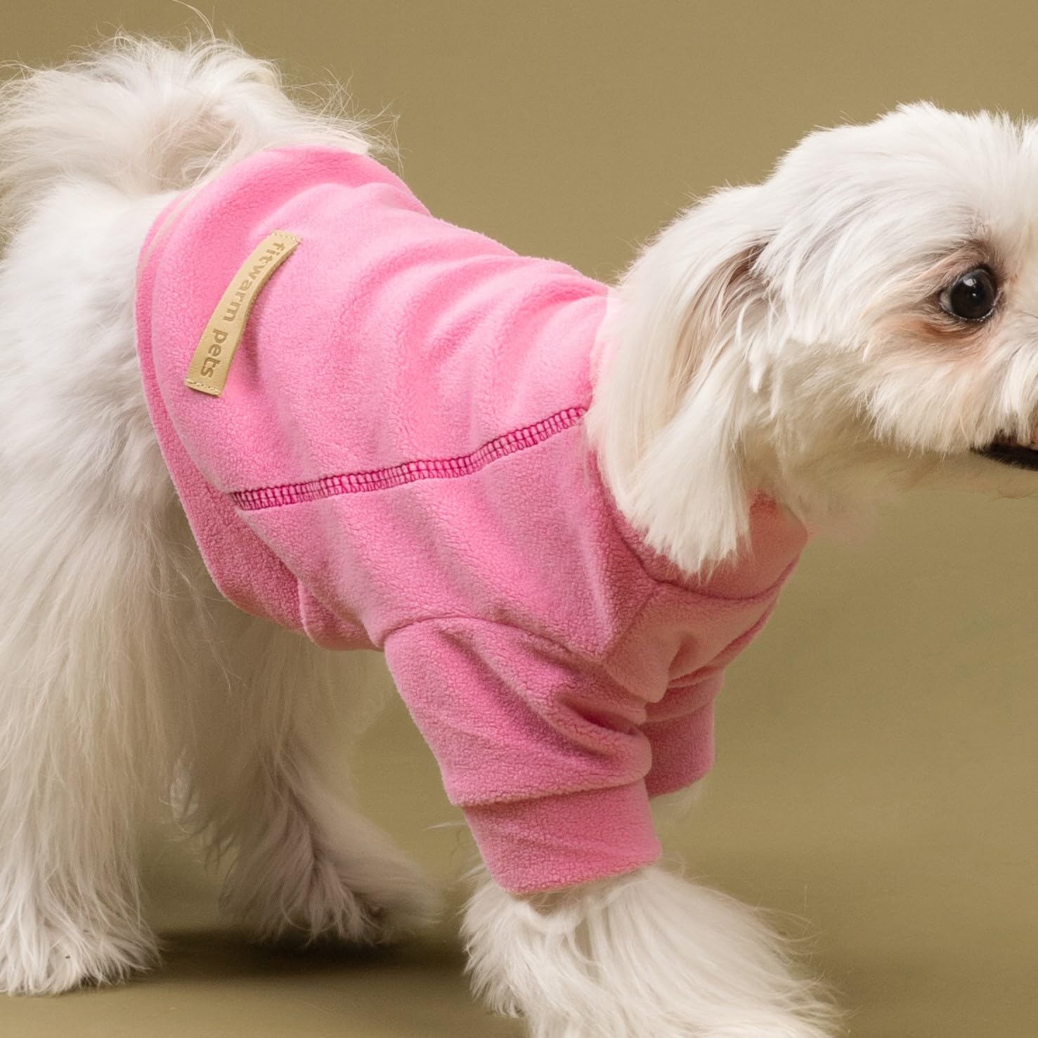 Pull polaire Fitwarm pour chat mini, rose clair, facilité d’utilisation.