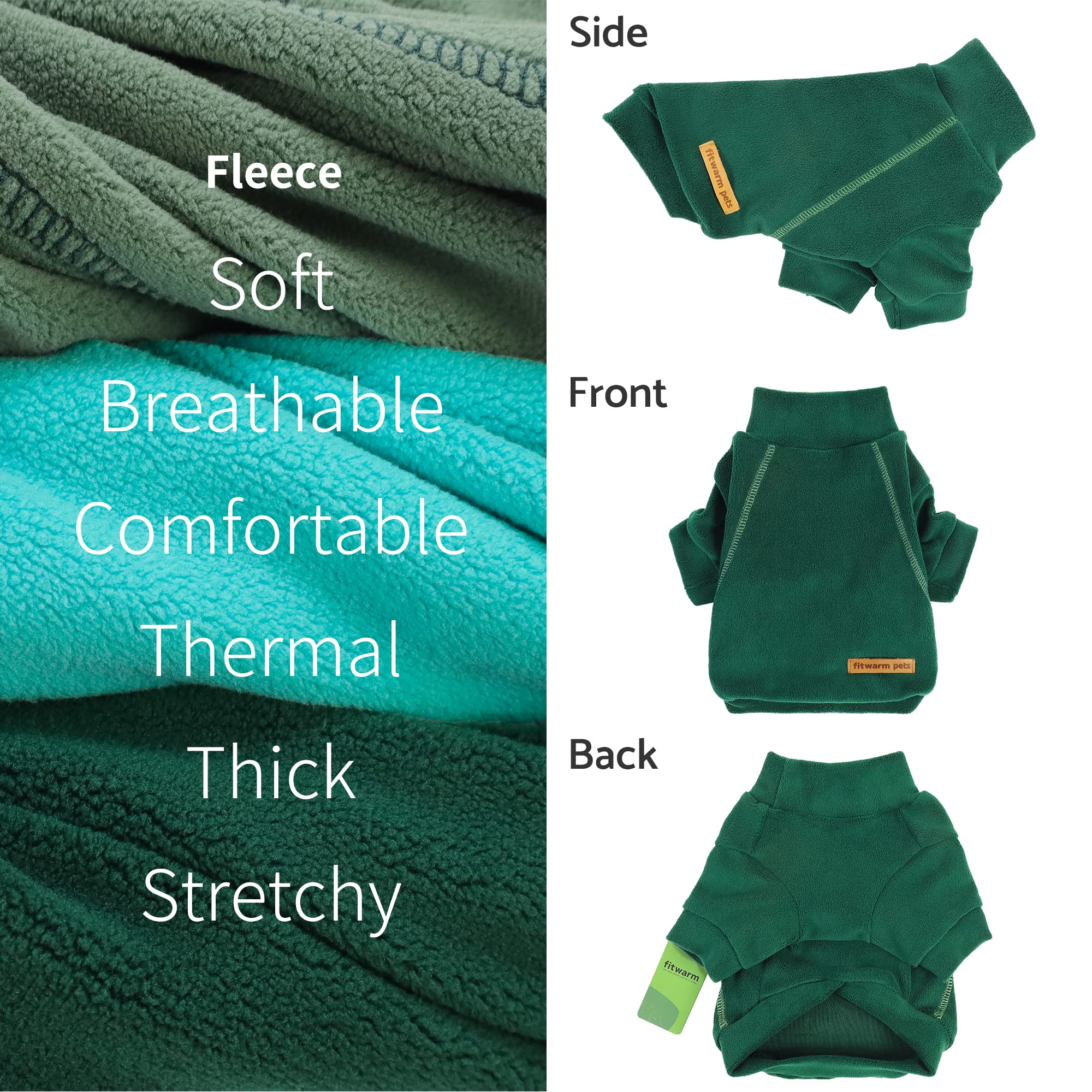 Pull polaire Fitwarm enfilage facile, pratique pour les promenades quotidiennes.