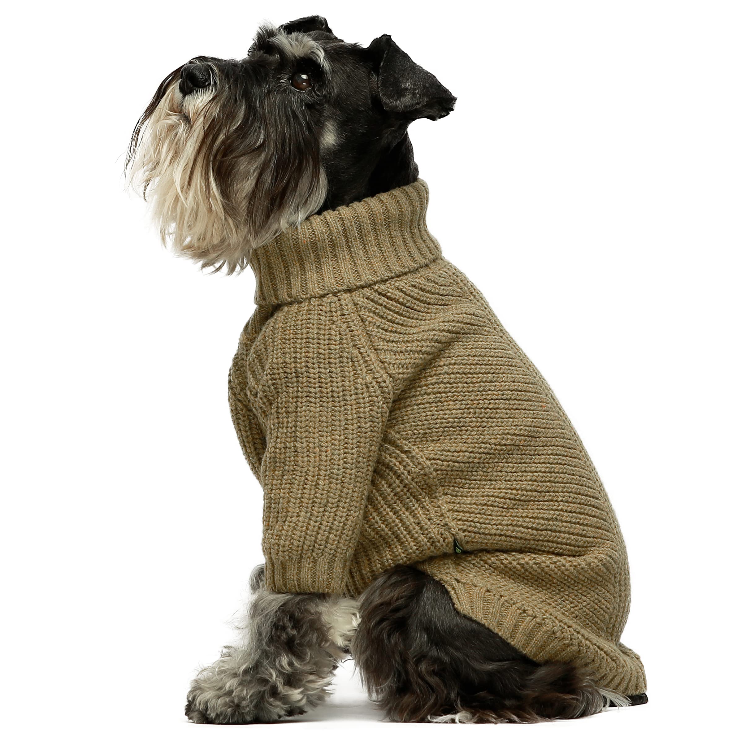 Pull thermique Fitwarm pour chien, vert sage, chaleur douce lors des sorties.