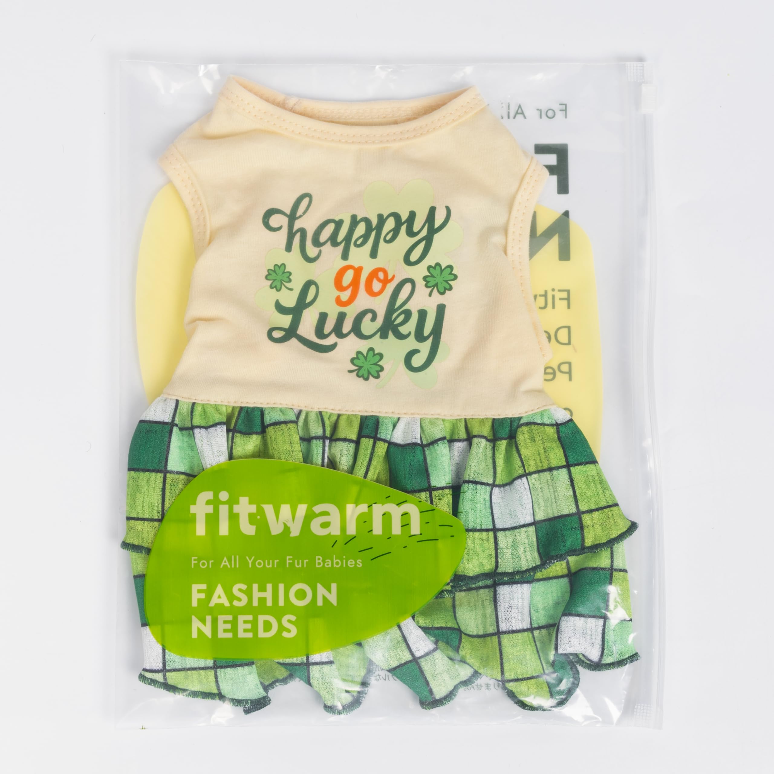 Robe Fitwarm pour chien Saint-Patrick pour séances photo en famille