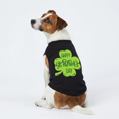 Fitwarm tee-shirt chien-st-patricks noir, style festif et pratique.