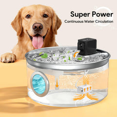 FIYOVA fontaine eau chien en acier inox, durable et facile à nettoyer.