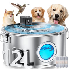 FIYOVA fontaine d’eau 12L pour chiens grands, eau prête à boire.