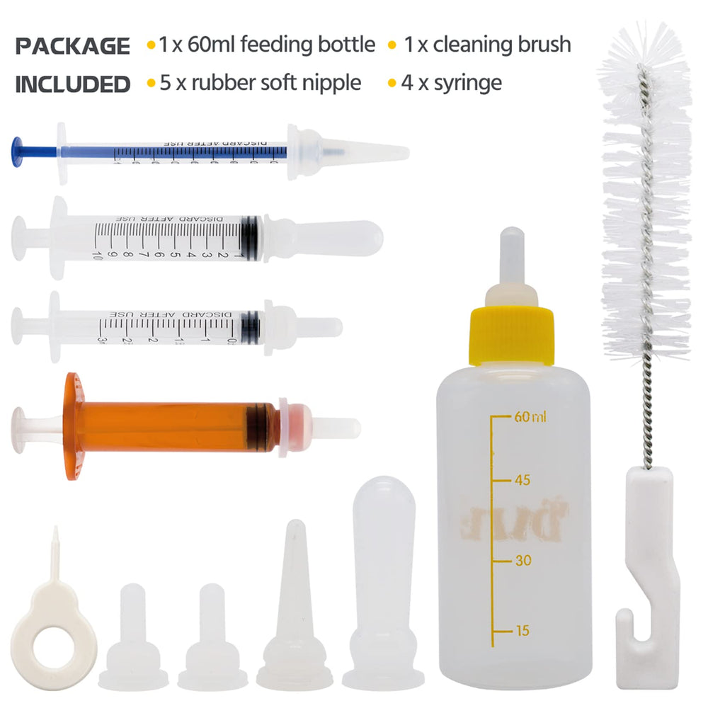 Biberon FJNATINH 60 ml, compatible avec toutes les tétines.
