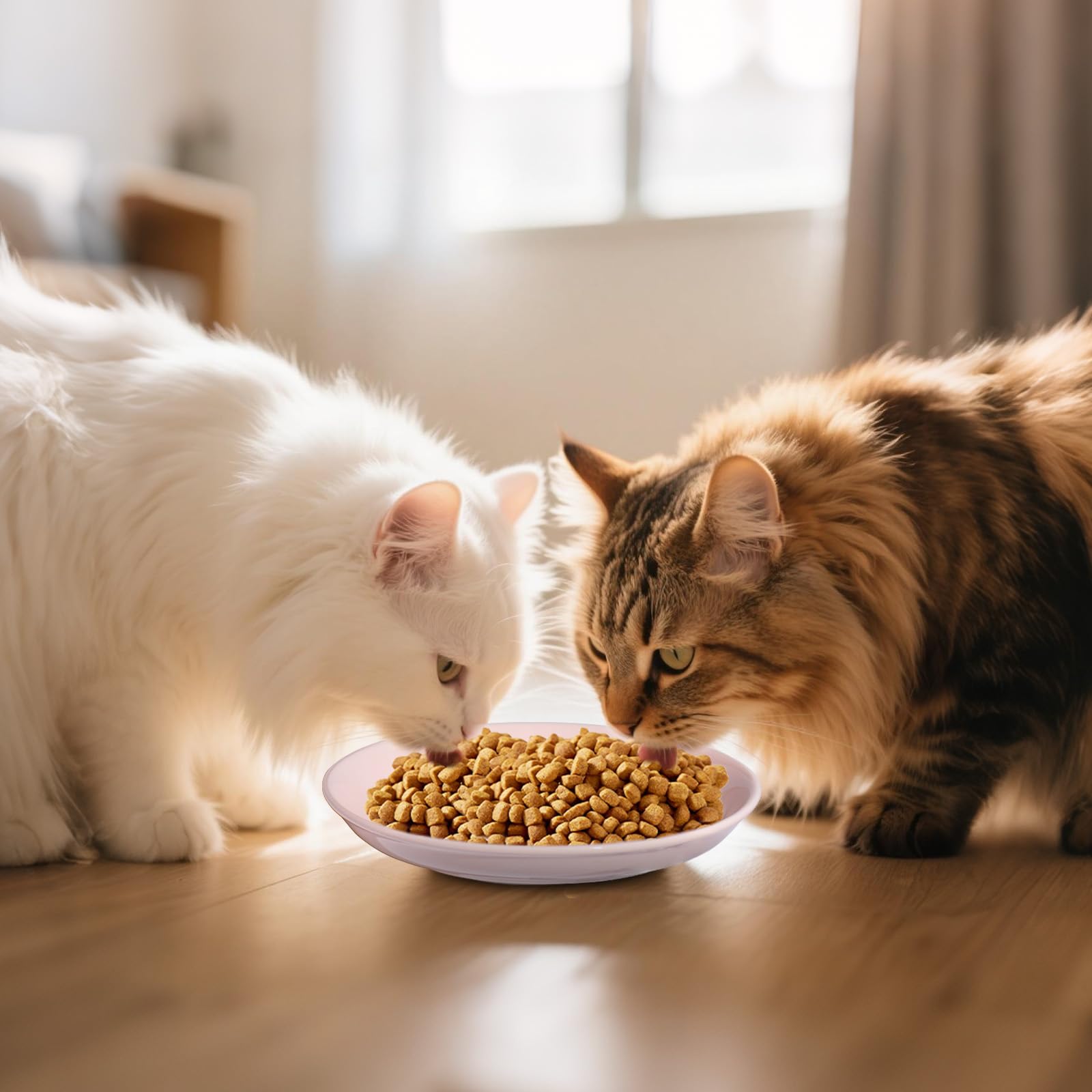 FlaggeZG cadeau parfait pour amoureux des chats, ensemble de bols céramiques colorés.
