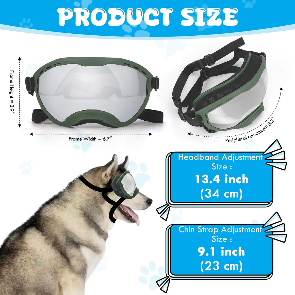 Lunettes Flantor pour chien, monture douce en TPU pour un confort prolongé.