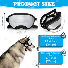 Flantor lunettes chien système sangles triple ajustables, ajustement sûr pour grands chiens.