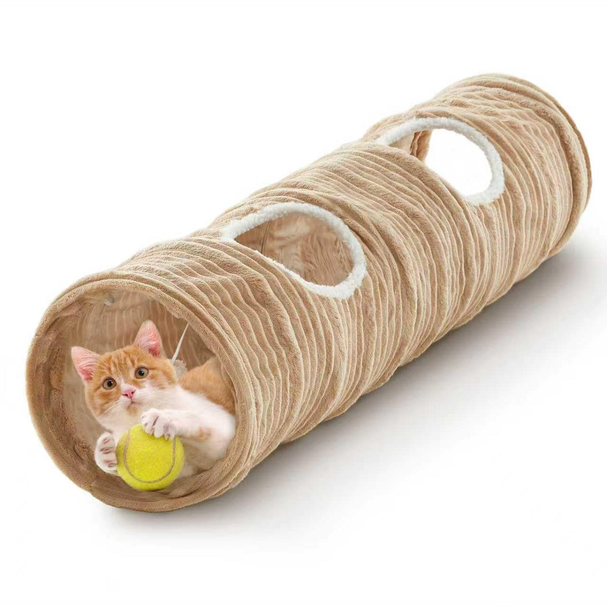 Tunnel Flashing Fire: centre œil et balle pour attirer le chat.