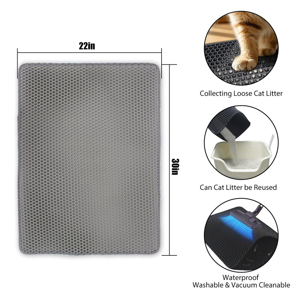 Flasidu tapis litière texture douce – surface confortable pour les pattes du chat.