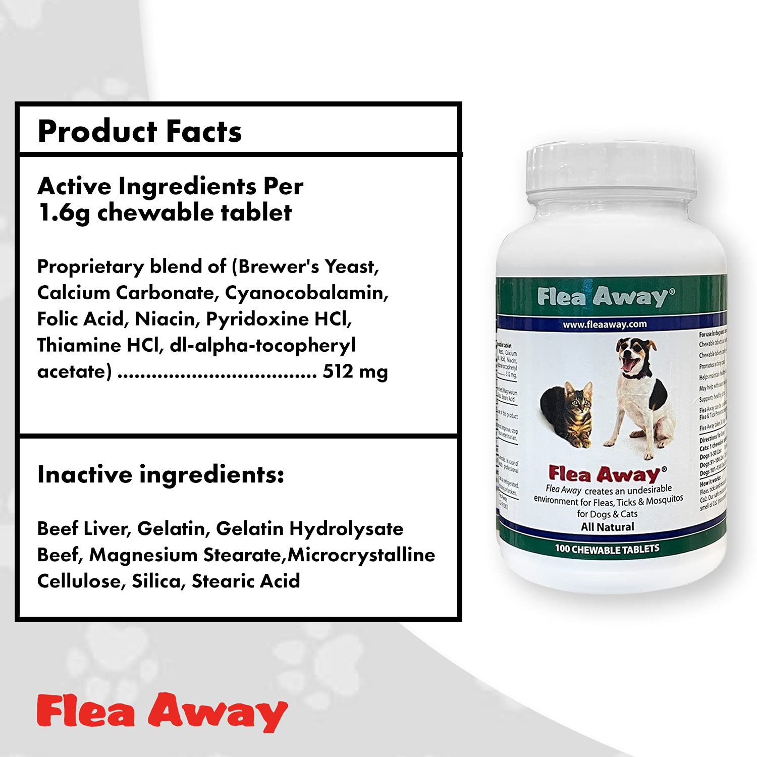 Chat prenant Flea Away, dosage quotidien facile.