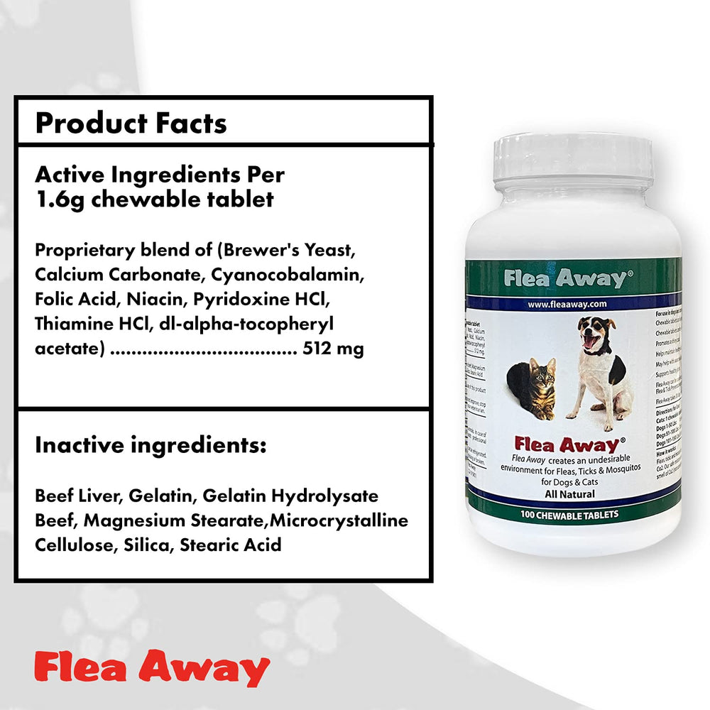 Chat prenant Flea Away, dosage quotidien facile.