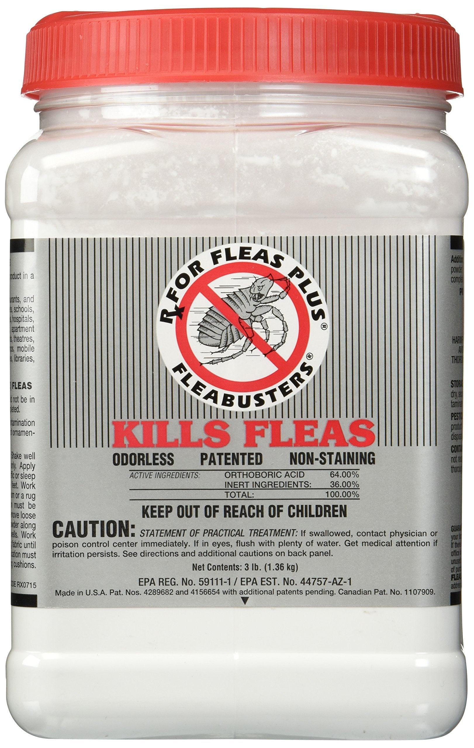 Fleabusters Rx Puces Plus, conteneur pratique pour éradiquer les puces durablement.
