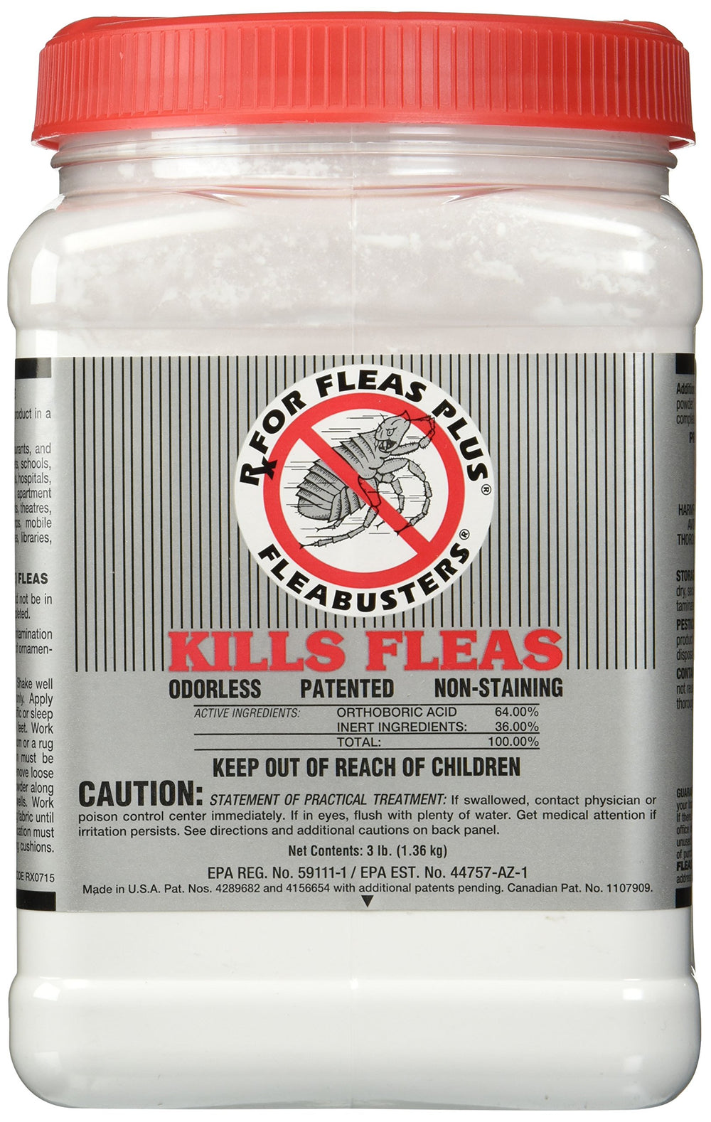 Fleabusters Rx Puces Plus, conteneur pratique pour éradiquer les puces durablement.