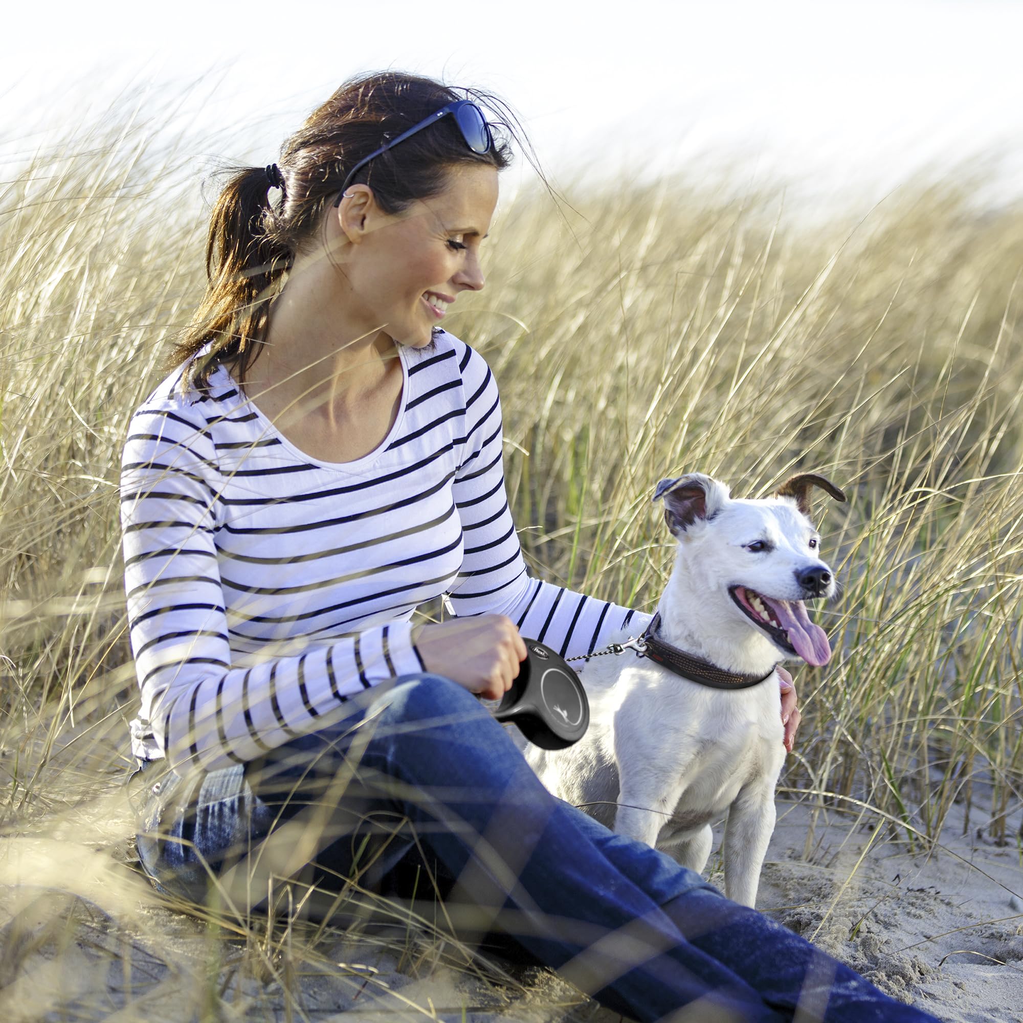 FLEXI Classic XS accompagne les chiens nains jusqu’à 18 livres en toute simplicité.
