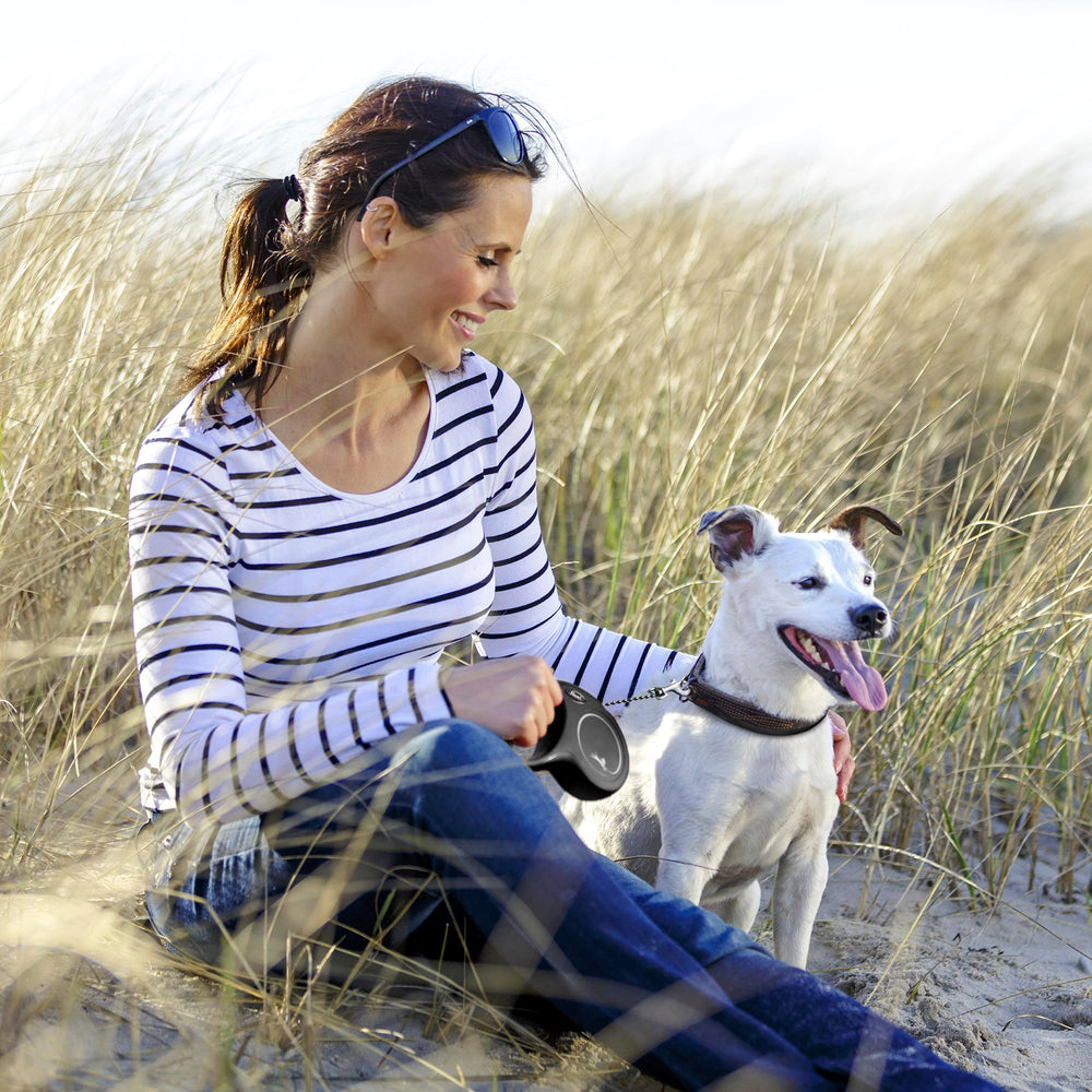 FLEXI Classic XS accompagne les chiens nains jusqu’à 18 livres en toute simplicité.