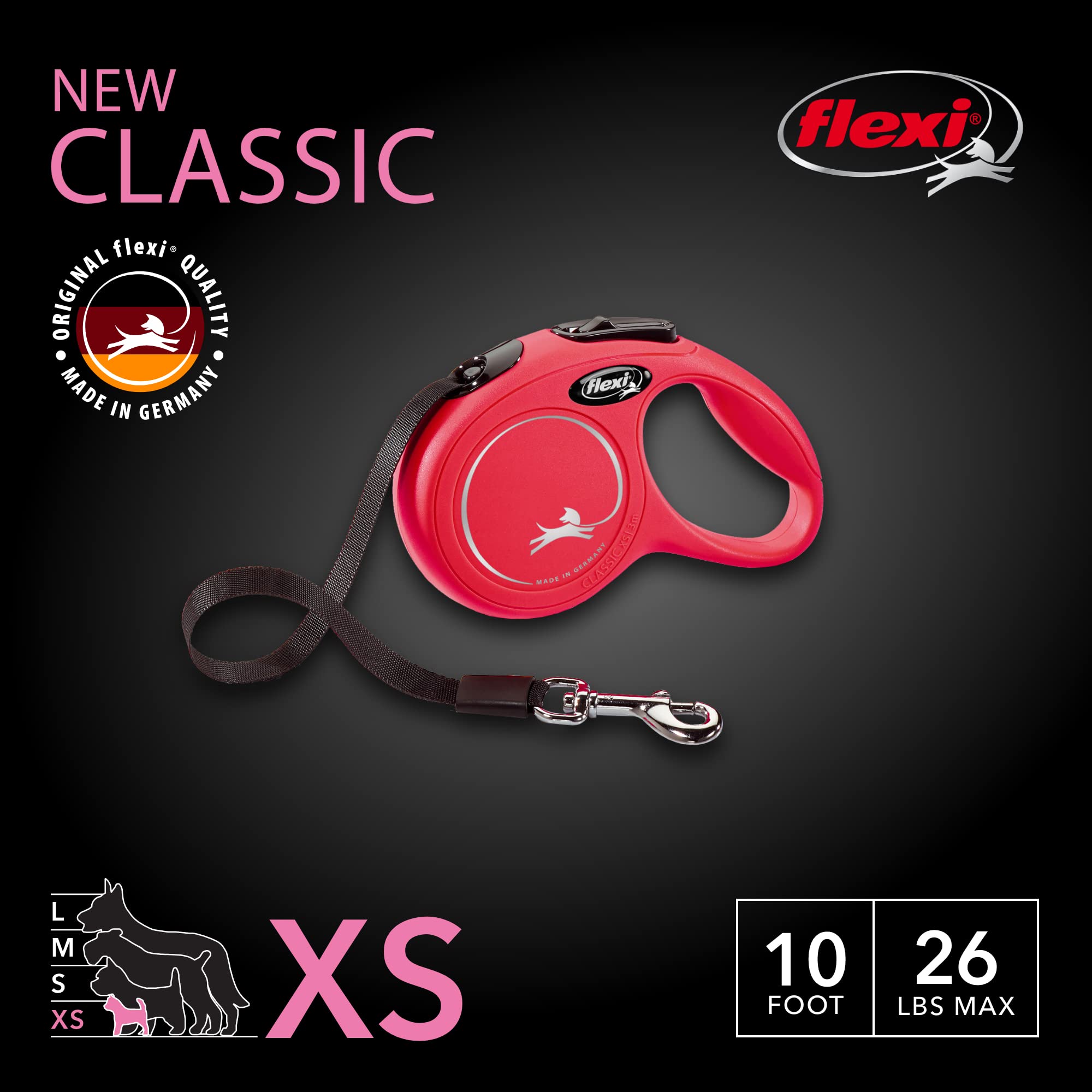 FLEXI Classic XS, poignée ergo rouge et prise confortable