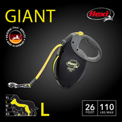 FLEXI Giant pour chiens jusqu'à 50 kg, démonstration de sécurité et contrôle.