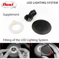 FLEXI LED installation rapide sur les laisses FLEXI.